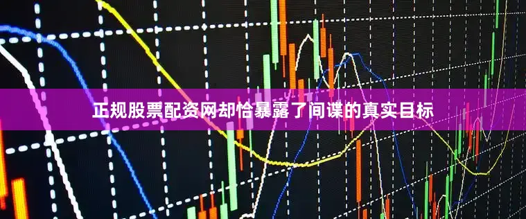 正规股票配资网却恰暴露了间谍的真实目标